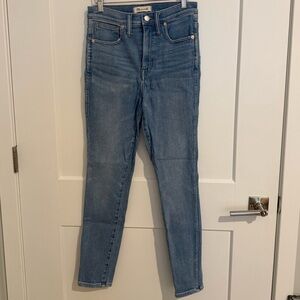 Madewell 10” High Rise Skinny Jeans - Size 27, Light/Medium Wash